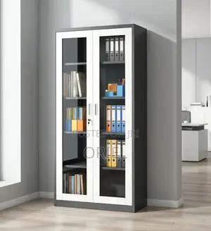 Office Cabinet : Glass Door Steel Filing Cabinet