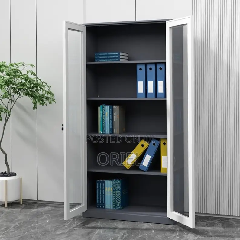 Office Cabinet : Glass Door Steel Filing Cabinet
