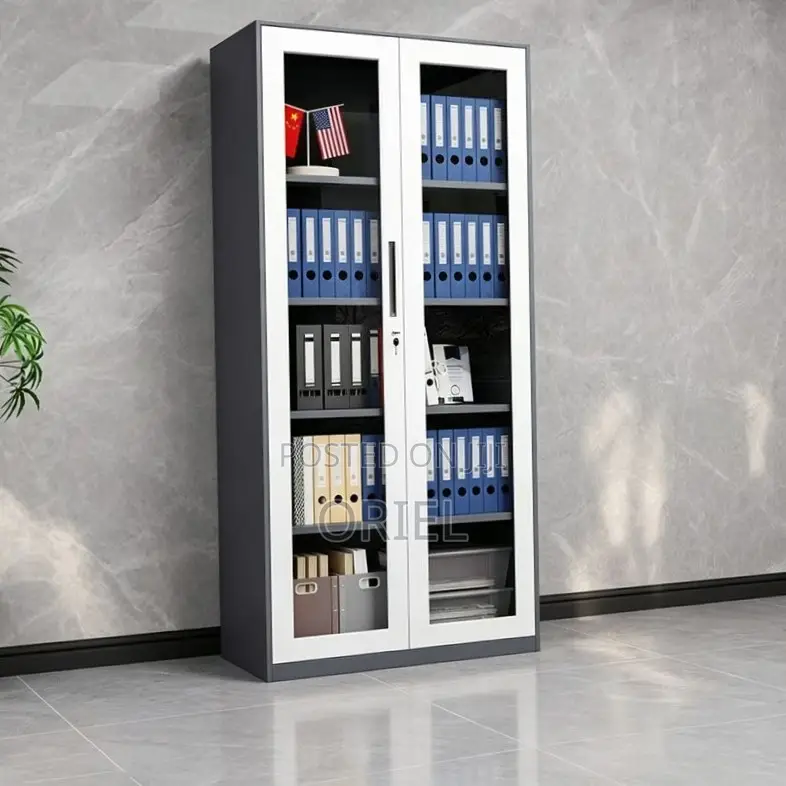 Office Cabinet : Glass Door Steel Filing Cabinet
