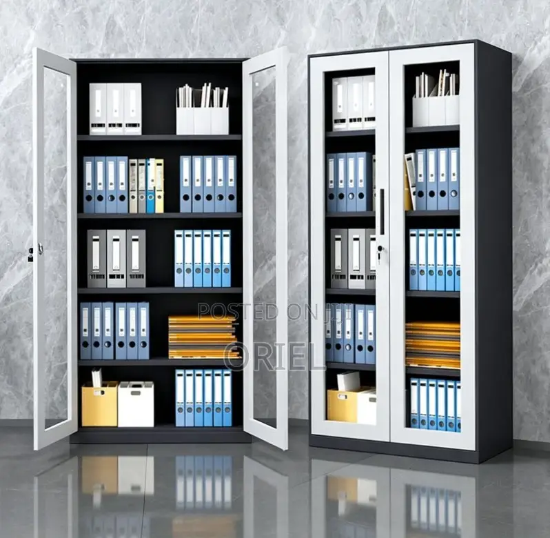 Office Cabinet : Glass Door Steel Filing Cabinet