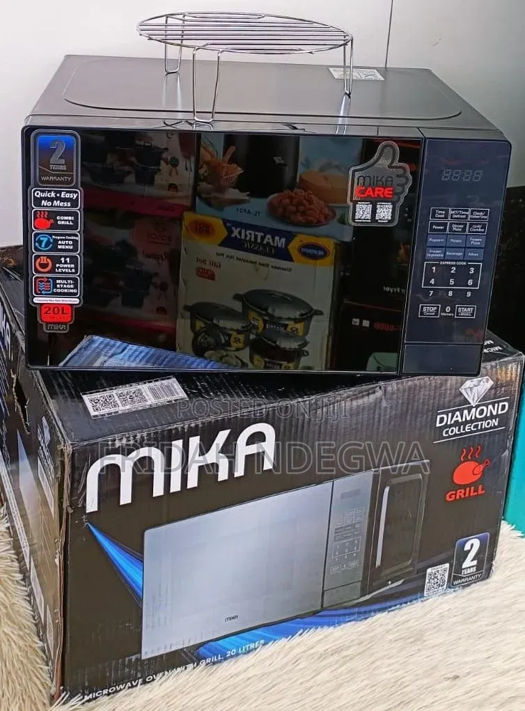 Mika Microwave Oven Grill 20ltr With 1000w Grill Silver