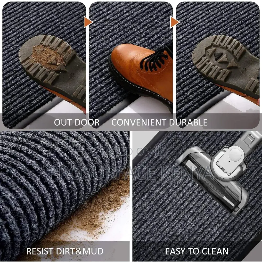 Heavy Duty Ribbed Door Mat 80×120 – KSh 2,999