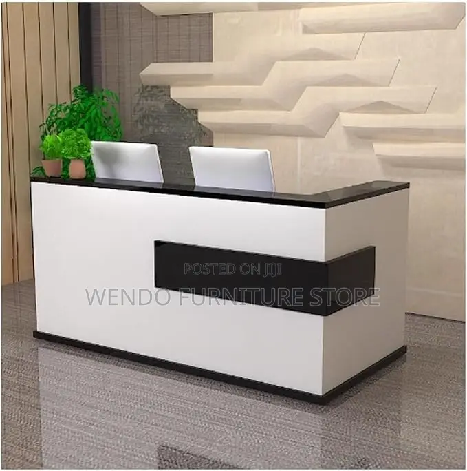 Reception Desk; 1800mm White Office Reception Desk With Drawer