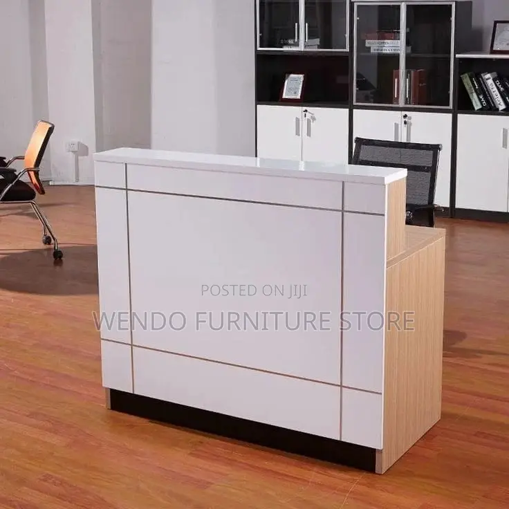 Reception Desk; 1800mm White Office Reception Desk With Drawer