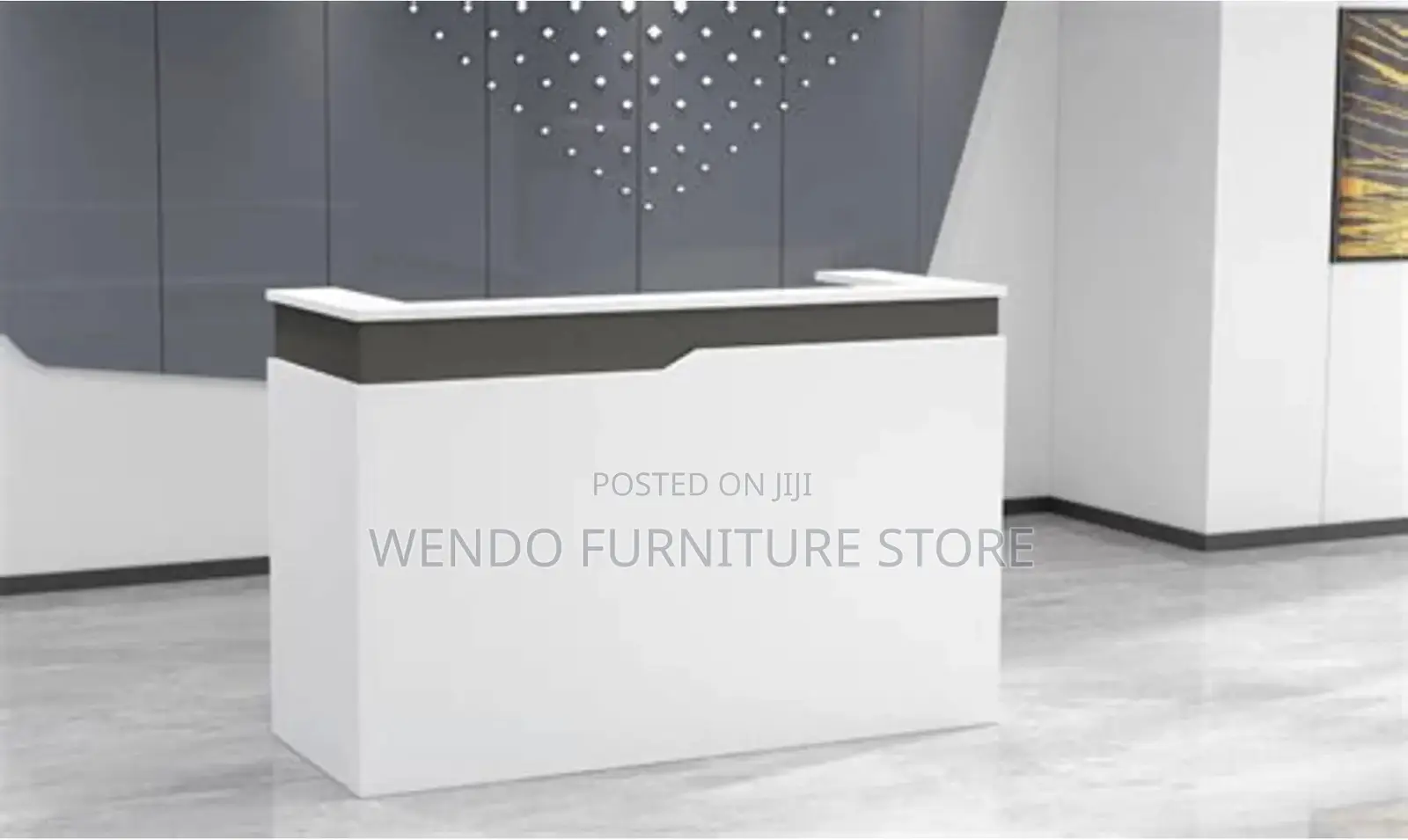 Reception Desk; 1800mm White Office Reception Desk With Drawer