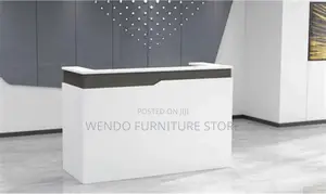 Reception Desk; 1800mm White Office Reception Desk With Drawer