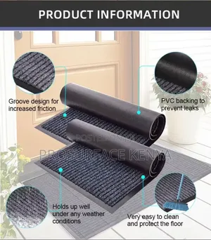 Stylish Ribbed Carpet Mat 80×120cm`