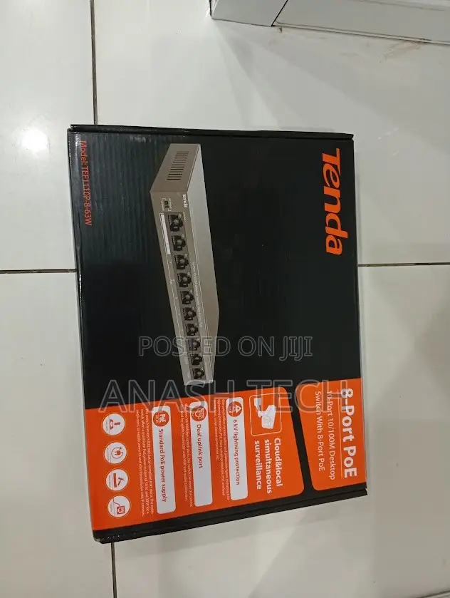 Tenda 8-Port 63W PoE Switch Tenda 8-Port 102W PoE Switch