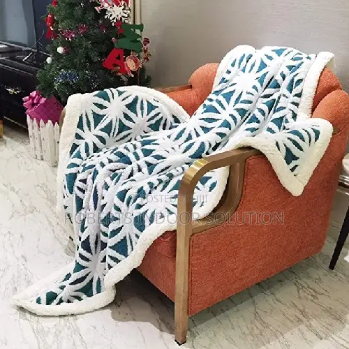 Shades of Blue Sherpa Throw