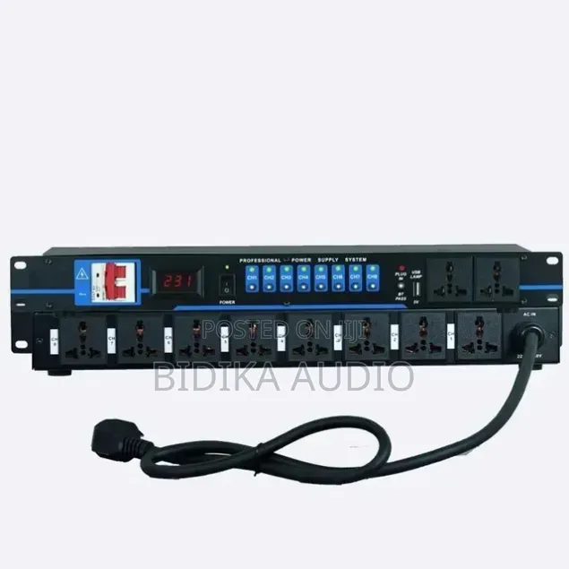 Professional 8-Channel Rack Mount Power Sequencer Conditioner