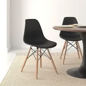Dining Chairs; Black Eames Dining Entry Room Chairs