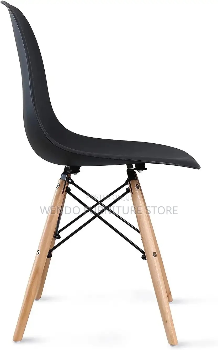 Dining Chairs; Black Eames Dining Entry Room Chairs