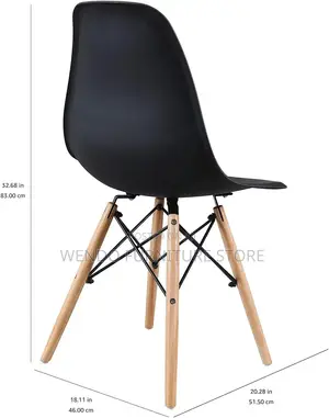 Dining Chairs; Black Eames Dining Entry Room Chairs