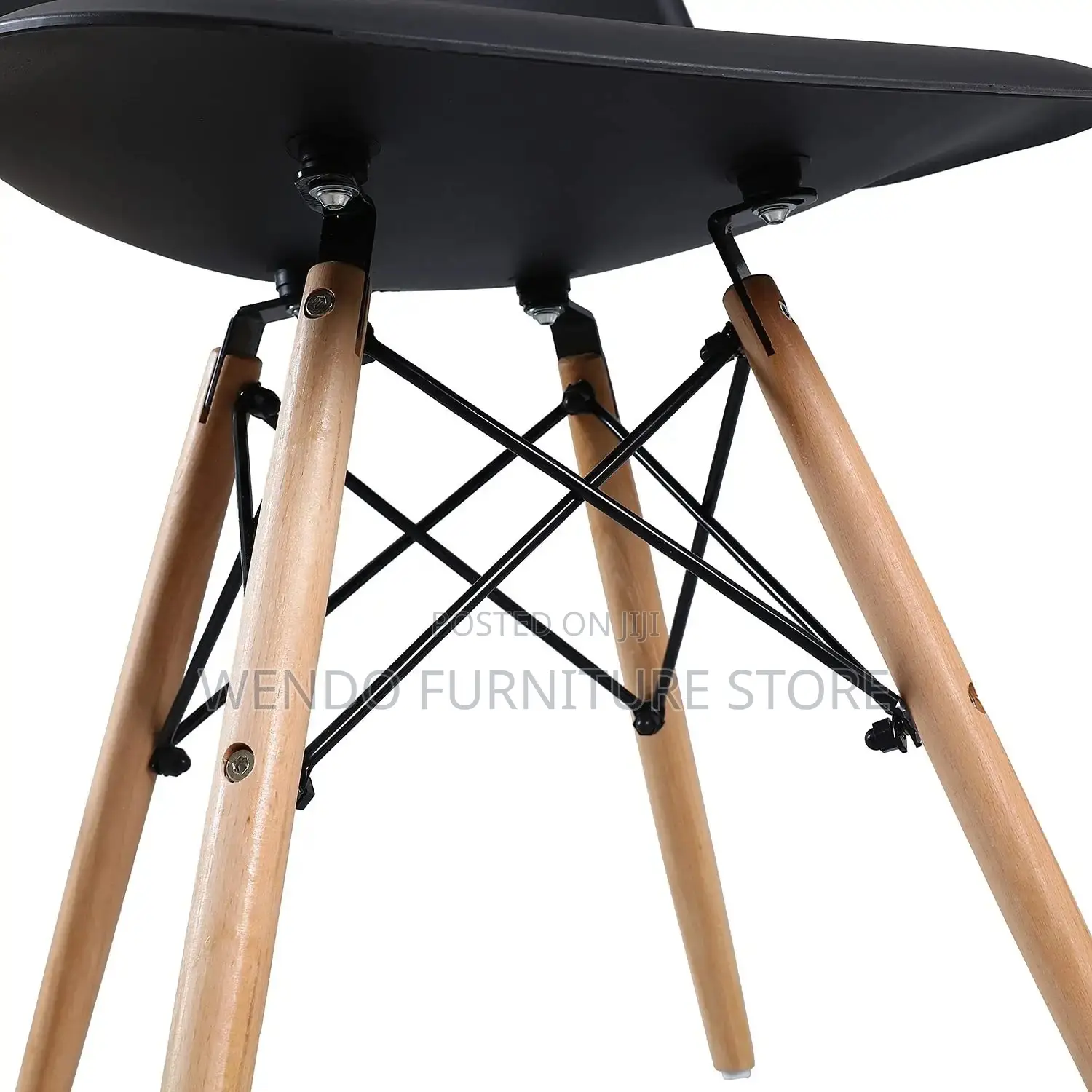 Dining Chairs; Black Eames Dining Entry Room Chairs