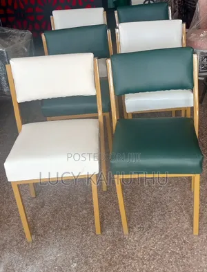 Sophisticated Cream Gold Frame Waiting Chairs