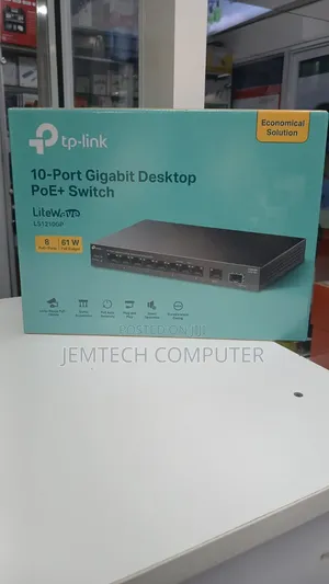 TP-Link TL-LS1210GP 10-Port Gigabit Desktop Switch – 8-Port PoE+ (63W)