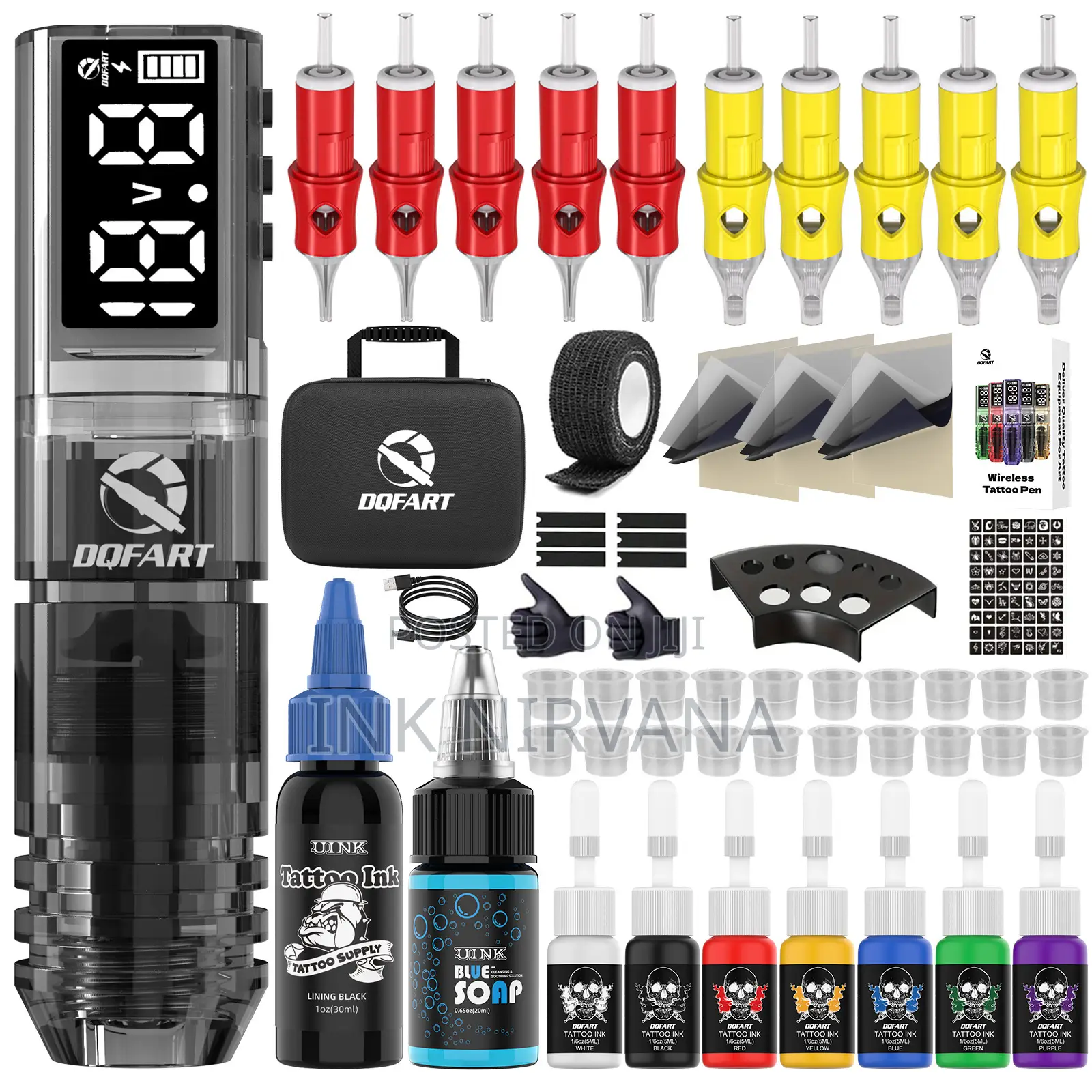 Wireless Tattoo Kit Beginner-Friendly 1600 MAh Battery