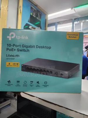 TP-Link TL-LS1210GP 10-Port Gigabit Desktop Switch – 8-Port PoE+ (63W)