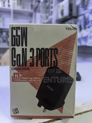Tecno 65W GaN Omni Hub for Phones, Tablets Laptops With C to C Cable