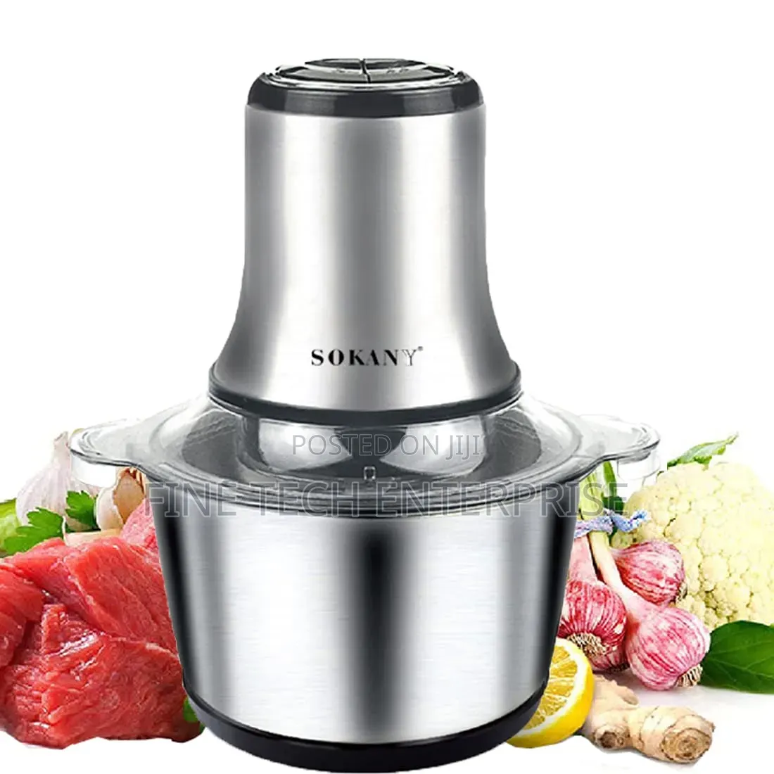 Sokany 3ltrs Chopper(With Steel Bowl)