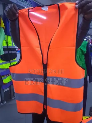 Orange Reflector Vests With Zip
