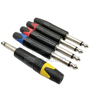 Professional 6.35mm (1/4 Inch) Mono Male Plug Audio Connectors