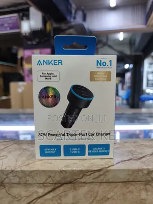 Anker 67W Powerful Triple-Port Car Charger