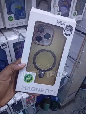 MagSafe Phone Case Magnetic Ring a White for the iPhone 15 Pro Max