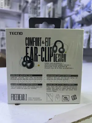 TECNO FreeHear 1 Open-Ear, Clip-on True Wireless Earbuds