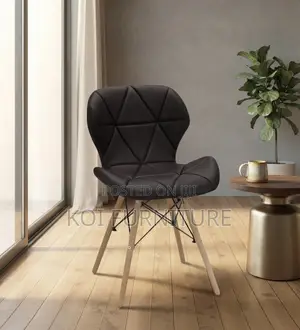 Dining Chairs; Leather Padded Eames Butterfly Dining Chairs