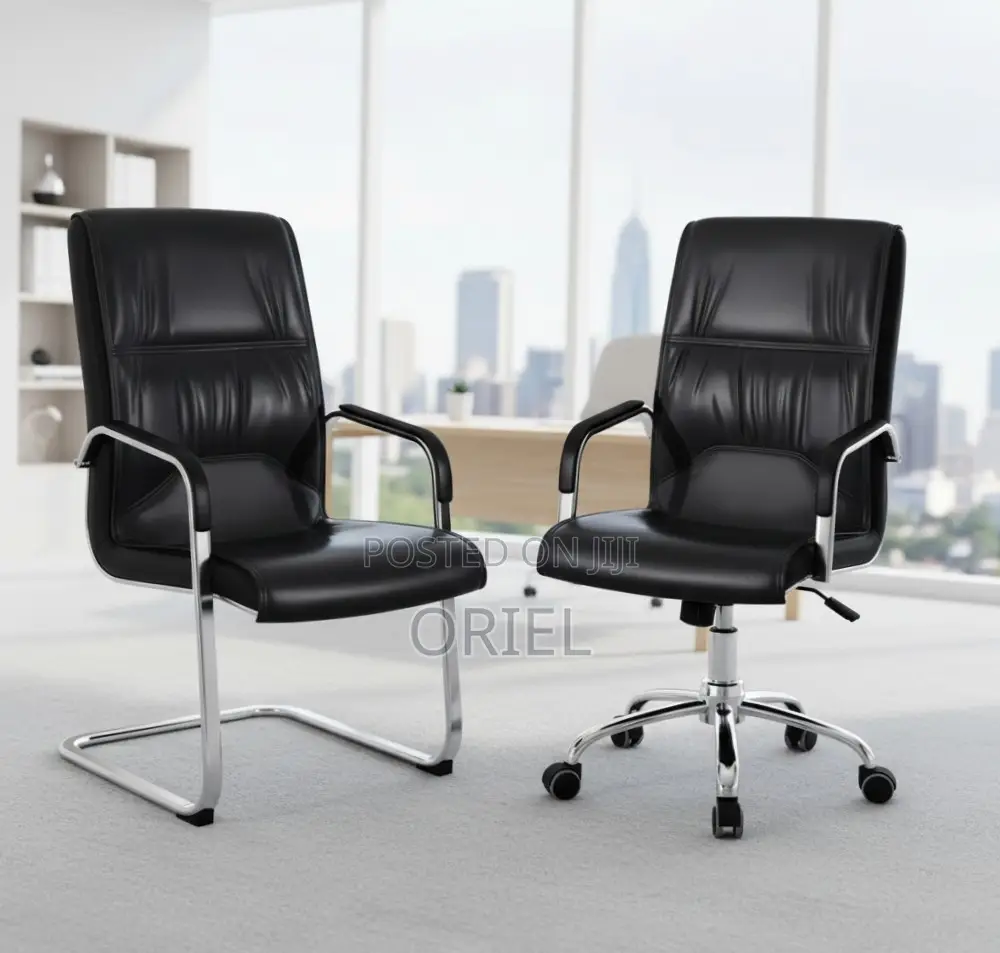 Office Chair : Ergonomic Leather Visitor Conference Chair