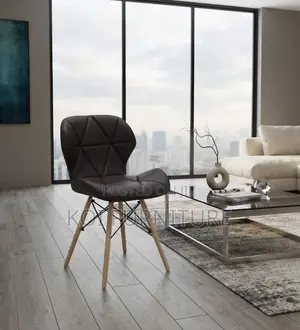 Dining Chairs; Leather Padded Eames Butterfly Dining Chairs