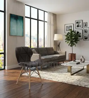 Dining Chairs; Leather Padded Eames Butterfly Dining Chairs