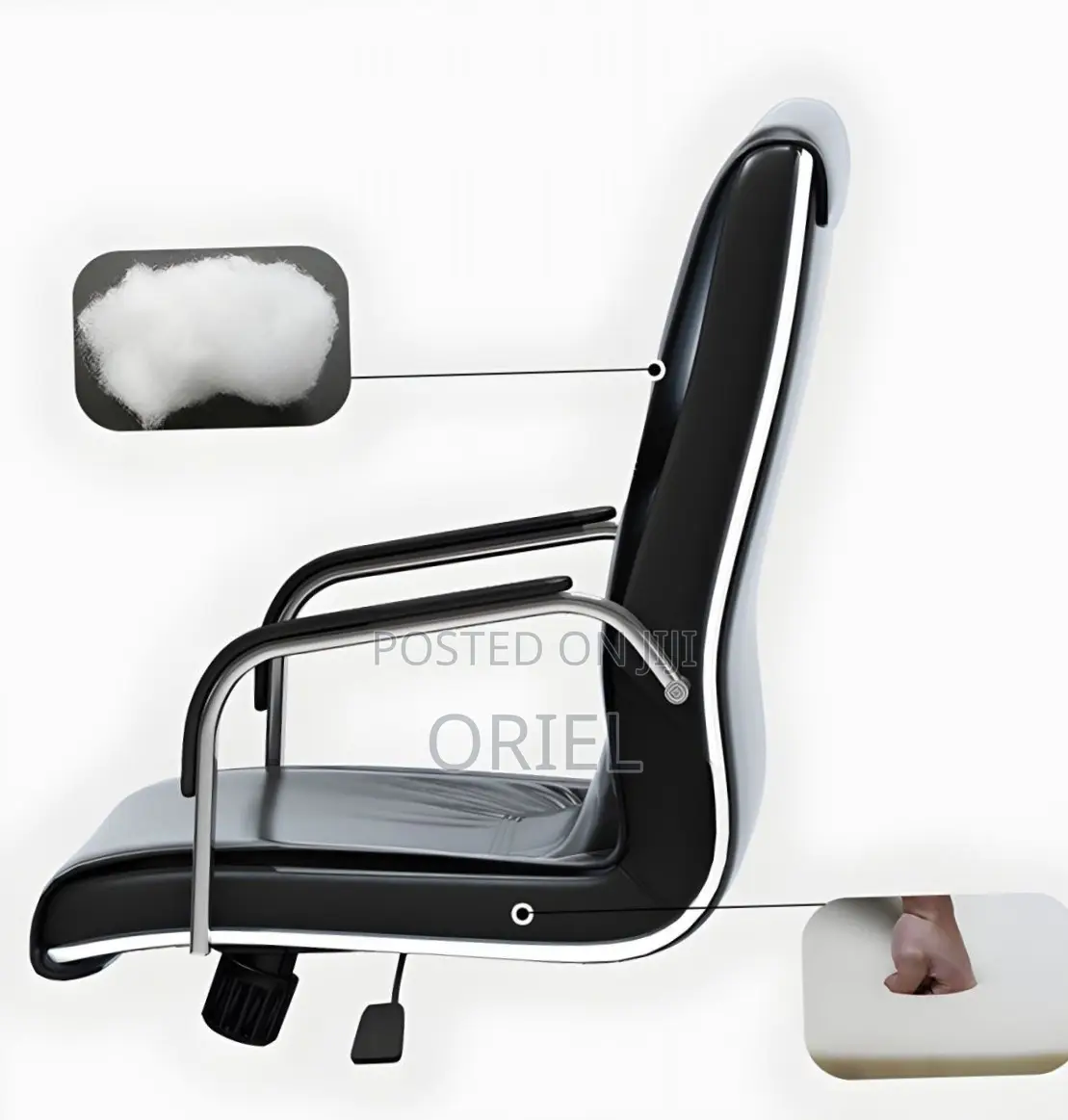 Office Chair : Ergonomic Leather Visitor Conference Chair