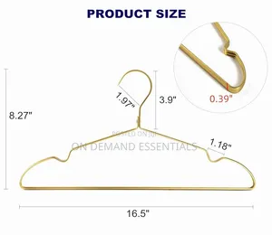 Golden Stainless Steel 10pc Pack of Hangers