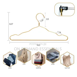 Golden Stainless Steel 10pc Pack of Hangers