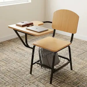 Study Chair; Wooden Study Chair With a Writing Pad for School