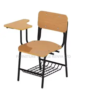 Study Chair; Wooden Study Chair With a Writing Pad for School