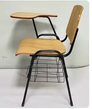 Study Chair; Wooden Study Chair With a Writing Pad for School