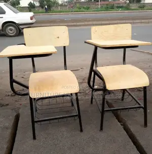 Study Chair; Wooden Study Chair With a Writing Pad for School