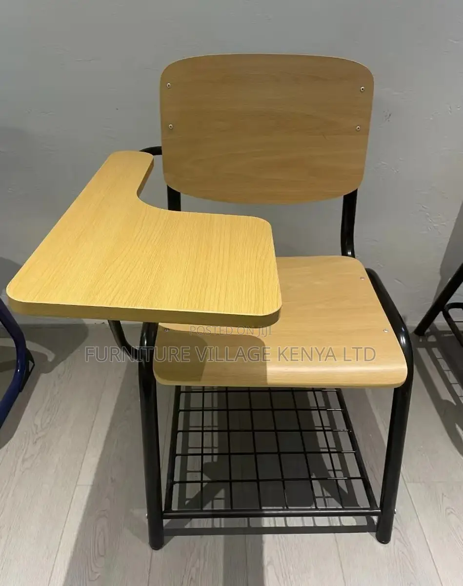 Study Chair; Wooden Study Chair With a Writing Pad for School