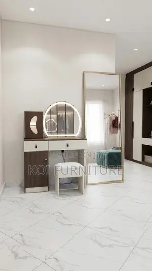 Dressers; Classic Elegant Vanity Set With Lighting