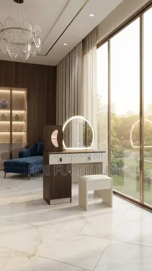 Dressers; Classic Elegant Vanity Set With Lighting