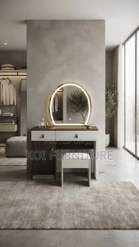 Dressers; Classic Elegant Vanity Set With Lighting