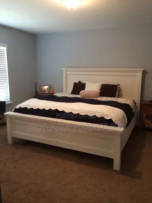 5x6 White Modern King Bed Frame: Pay on Delivery