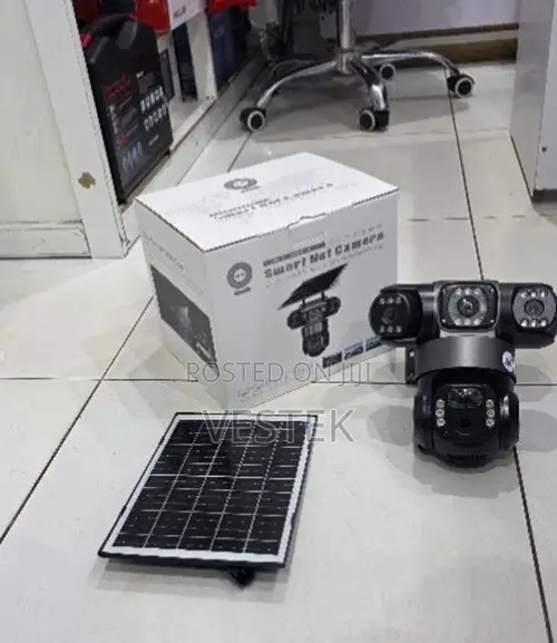 4G Triple-Lens Solar PTZ Security Camer MultiAngle Coverage,Zero Wires
