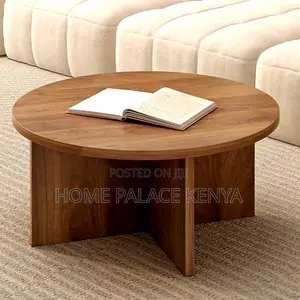 Coffee Table; Modern Designer Wooden Round Coffee Table