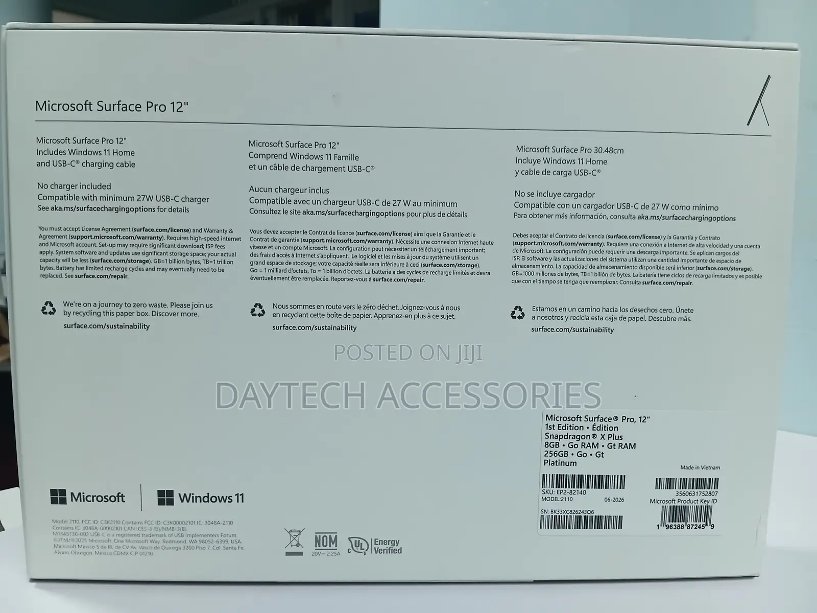 New Microsoft Surface Pro 256 GB Silver