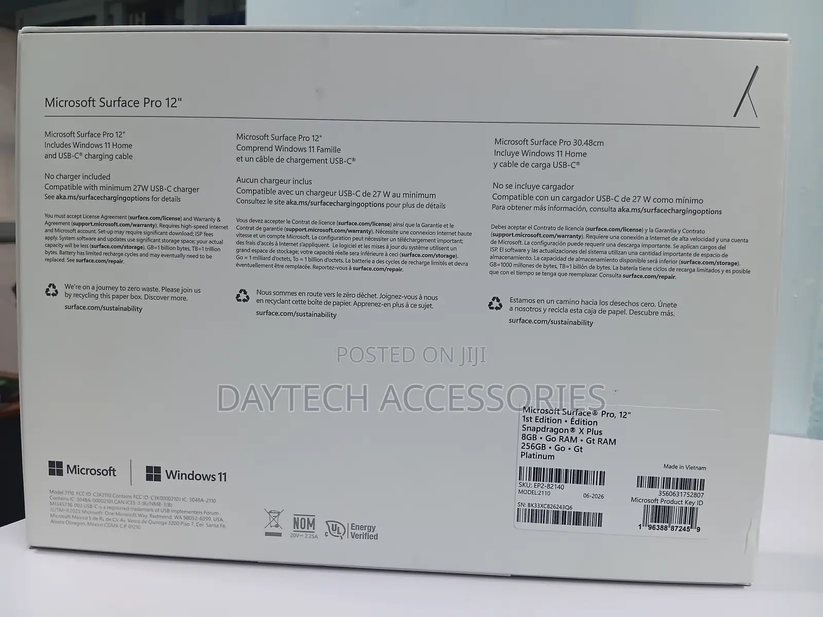 New Microsoft Surface Pro 256 GB Silver