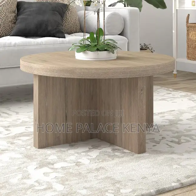Coffee Table; Modern Designer Wooden Round Coffee Table